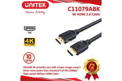 CÁP HDMI 2.0 4K 60Hz Unitek C11079ABK - 10M